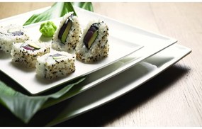 Бяла порцеланова чиния East Meets West, 36,5 x 18 cm - Maxwell &amp; Williams