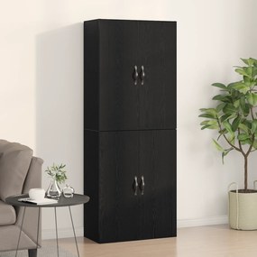 Sonata H Шкафове 2 бр Черен Дъб 69,5x34x180 см Инженерна Дървесина