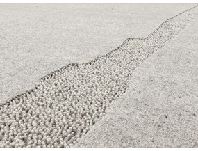 Светлосив вълнен килим 200x300 cm Morphic Rocca – Agnella