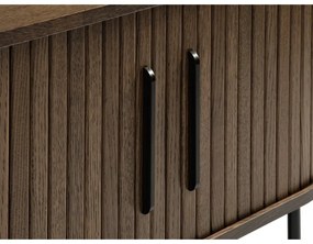 Кафява ТВ масичка от дъб 120x56 cm Nola - Unique Furniture