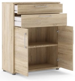 Компонент за модулна система от рафтове от дъбов декор в естествен цвят 84x105 cm Prima – Tvilum