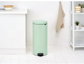 Кош за боклук с педал Brabantia NewIcon 1008851, 30 л, Плавно затваряне, Противоплъзгаща основа, Светлозелен