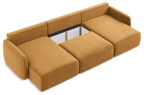 Оранжев разтегателен ъглов диван с място за съхранение Kalena – Makamii