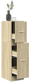 855162 vidaXL Шкаф органайзер, дъб сонома, 30x41x118 см, инженерно дърво