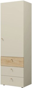 Гардероб Yuki с една врата-Бежов