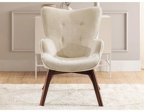 Бежово кресло от рипсено кадифе Niko – Ropez