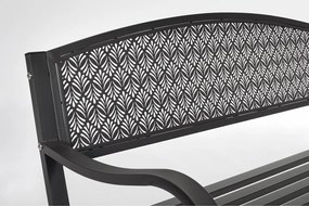 Антрацитна метална градинска пейка Lizette – Bizzotto