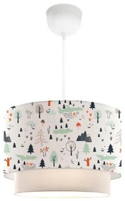 Детски полилей CANDY 1xE27/40W/230V бял/пъстроцветен