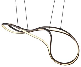 Черно LED висящо осветително тяло с метален абажур Nala - Trio Select