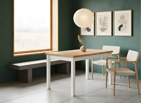 Маса Adam 120-Natural Бял