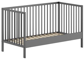 Антрацит детско креватче 70x140 cm от масивен бор DINO – Vipack