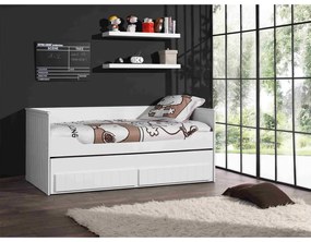 Детско легло от бяла борова дървесина с разтегателно легло и място за съхранение 90x200 cm Robin - Vipack