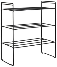 Черен метален стелаж за обувки Swansea – House Nordic