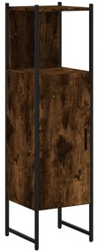 842468 vidaXL Шкаф за баня, опушен дъб, 33x33x120,5 см, инженерно дърво