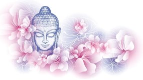 Тапет – Буда с цветя от сакура