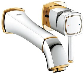 Стенен смесител за мивка Grohe Grandera-Gold - Chrome-Length 23 cm