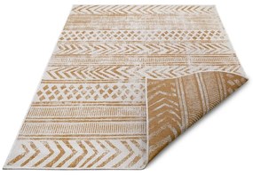 Външен килим в бял цвят и жълта охра 120x170 cm Biri – NORTHRUGS