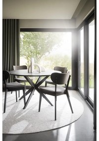 Кръгла маса за хранене с дъбов плот 120x120 cm Calverton - Rowico