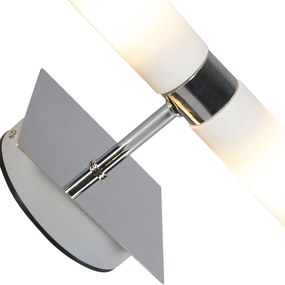 Интелигентна стенна лампа хром IP44 с 2 Wi-Fi G9 - Bath