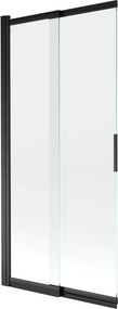 Mexen Fox параван за вана 2-крилен плъзгащ 85 x 150 см, прозрачен, черен