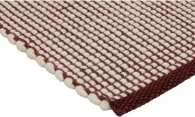 Бордо/в естествен цвят ръчно изработен вълнен килим 140x200 cm Talo – noo.ma