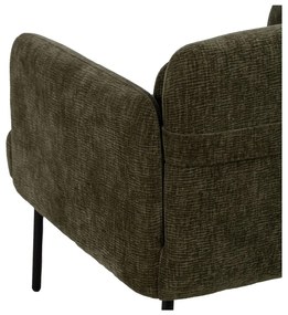 Зелено шенилово кресло Bind – Ixia