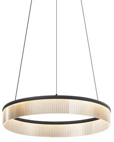 Модерен висящ лампион черен 59 см вкл. LED 3-степенно димируем - Anello Chandelier