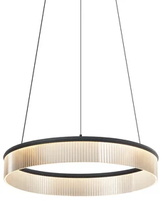 Модерен висящ лампион черен 59 см вкл. LED 3-степенно димируем - Anello Chandelier