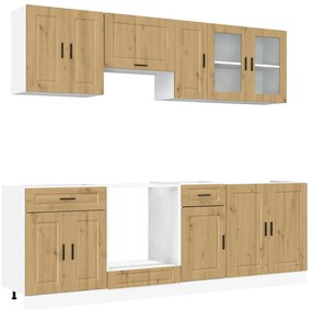 3314850 vidaXL Комплект кухненски шкафове от 8 части Kalmar, инженерно дърво