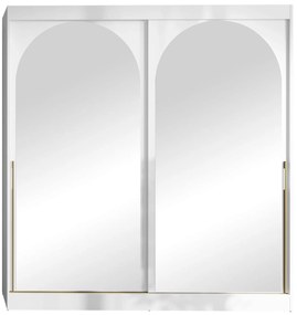 Гардероб Модин плъзгащ-бял-дължина: 200 см