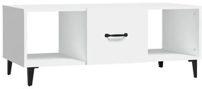 812699 vidaXL Маса за кафе, бяла, 102x50x40 см, инженерно дърво
