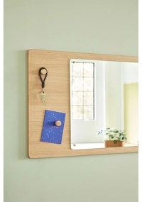 Стенно огледало с дървена рамка 80x50 cm Split - Hübsch