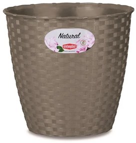 Stefanplast - Кръгла кашпа Natural Line 29 см - беж