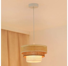 Brilagi - Плафон CEDAR LUNETA 1xE27/15W/230V пр. 25 ратан кафяв/крем