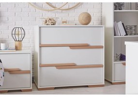 Бял детски скрин с чекмеджета Snap - Pinio