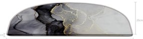 Черно-бели стъпала за стълби в комплект от 16 брояя 20x65 cm Golden Marble - Vitaus