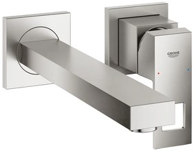 Кран за мивка стена Grohe Eurocube-Дължина 23 cm.-Silver Mat