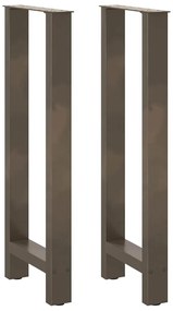 4013339 vidaXL Крака за бар маса, естествена стомана, 2 бр., 40 x (100-101) см, стомана