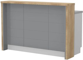 Островна кухненска пейка Hudson-Length: 150 cm.-Gray-Nebraska Oak