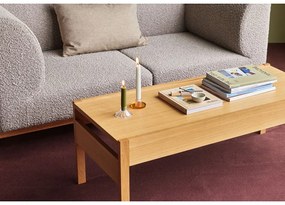 Масичка за кафе с дъбов плот в естествен цвят 50x120 cm Forma – Hübsch