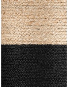 Табуретка в черен и естествен цвят Juta Gold Black – Hanse Home