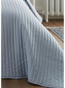 Синьо капитонирано покривало за легло 230x220 cm Quilted Lines – Bianca