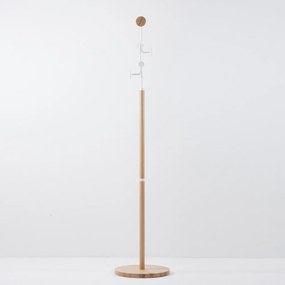 Подова етажерка от масивна дъбова дървесина с бели детайли Hook - Gazzda