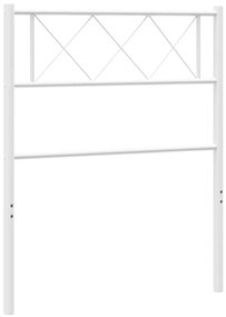 372355 vidaXL Метална табла за глава, бяла, 100 см