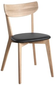 Стол за хранене от кафяв дъб с черна седалка и Ami - Rowico