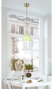 Зелено висящо осветително тяло с керамичен абажур Sewilla – Candellux Lighting