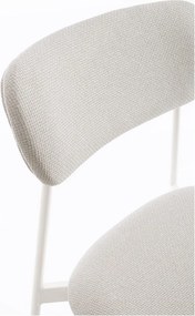 Бял тапициран трапезен стол Inka – Yes Everyday