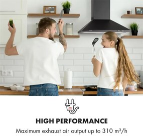 Klarstein Zugspitze 60, абсорбатор, 65 W, стенен монтаж, 310 m³/ч, LED
