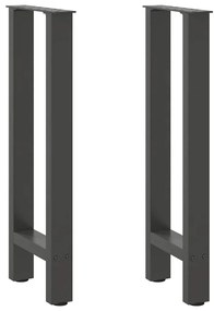 4013294 vidaXL Крака за конзолна маса, антрацит, 2 бр., 28 x (72-73) см, стомана