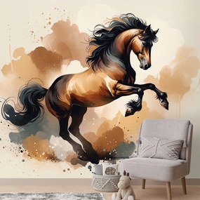 Тапет – Динамичен кафяв кон в движение